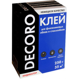 120-250 КЛЕЙ/Клей ART DECORO/Клей ART DECORO/Клей для обоев Флиз 250гр (27м2)_гр120-250